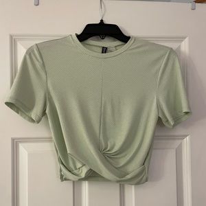Light green crop top